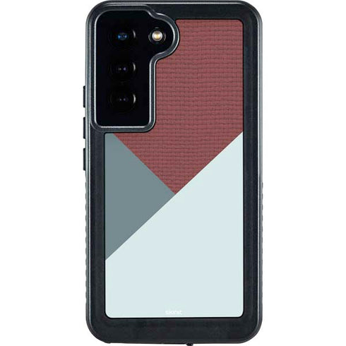 Marsala Triangle Shapes Galaxy S23 Waterproof Case