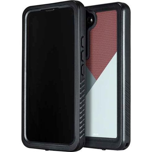 Marsala Triangle Shapes Galaxy S23 Waterproof Case