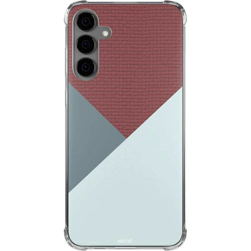 Marsala Triangle Shapes Galaxy S24 Plus Clear Case