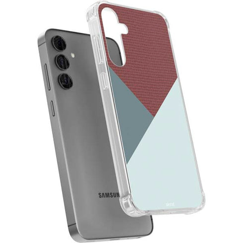 Marsala Triangle Shapes Galaxy S24 Plus Clear Case