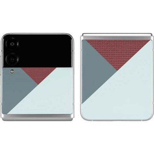 Marsala Triangle Shapes Galaxy Z Flip4 5G Skin