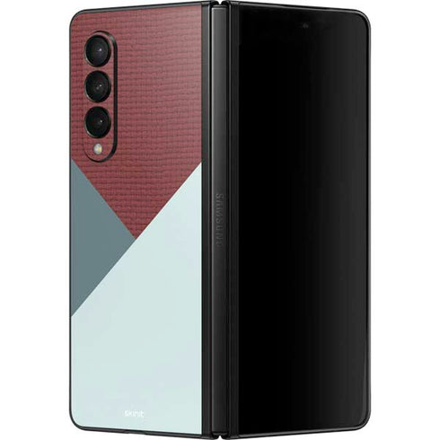 Marsala Triangle Shapes Galaxy Z Fold3 5G Skin
