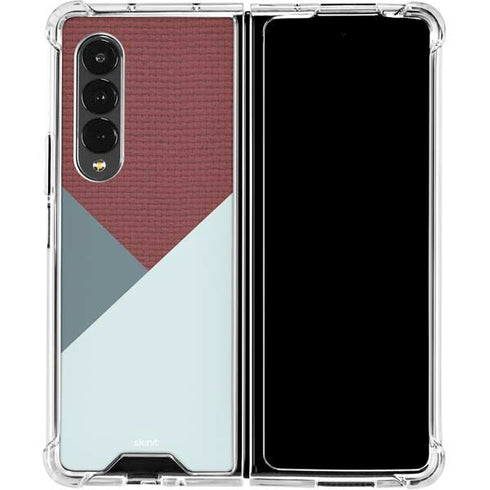 Marsala Triangle Shapes Galaxy Z Fold4 5G Clear Case