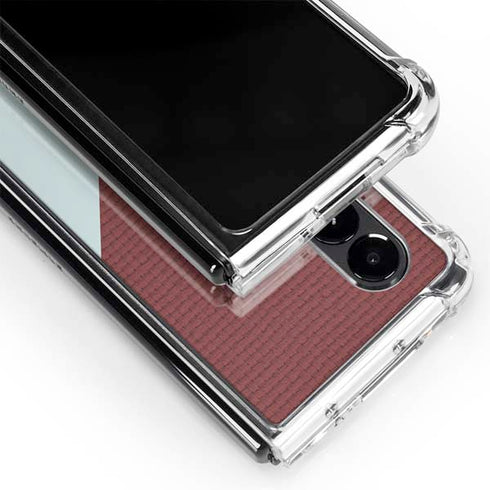 Marsala Triangle Shapes Galaxy Z Fold4 5G Clear Case