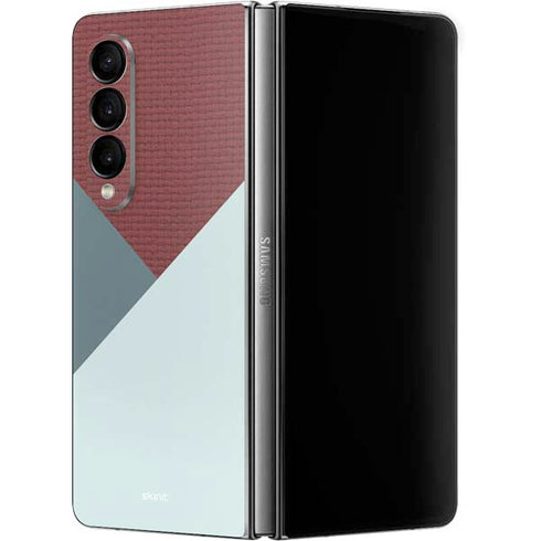 Marsala Triangle Shapes Galaxy Z Fold4 5G Skin