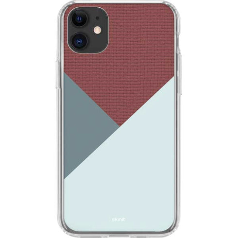 Marsala Triangle Shapes iPhone 11 Clear Case