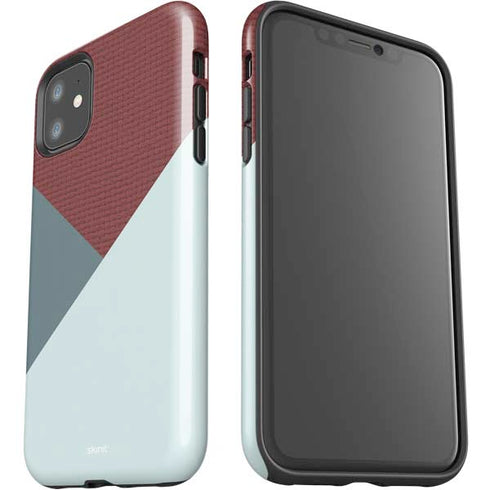 Marsala Triangle Shapes iPhone 11 Impact Case