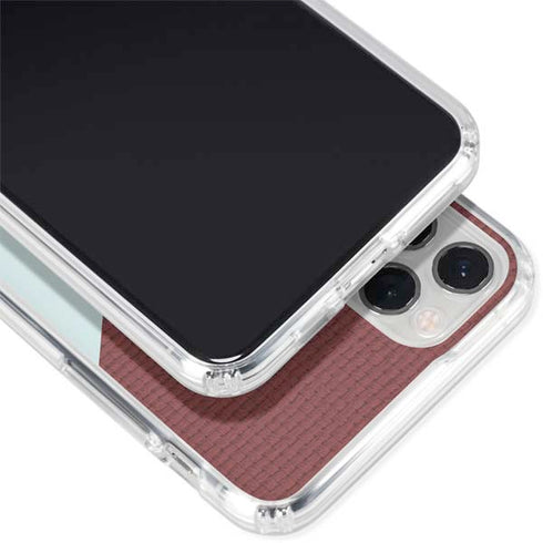 Marsala Triangle Shapes iPhone 11 Pro Clear Case