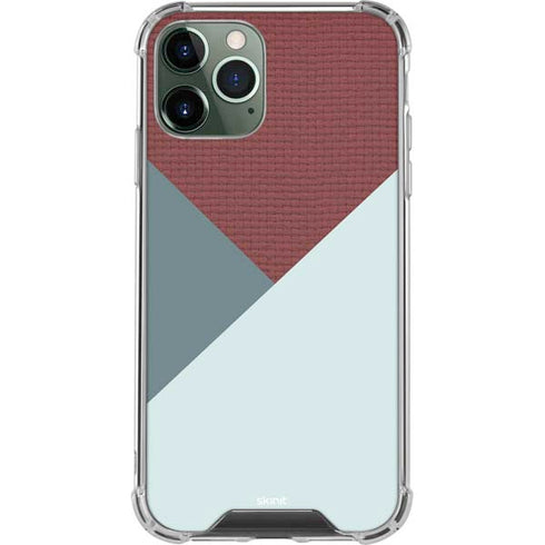 Marsala Triangle Shapes iPhone 11 Pro Max Clear Case