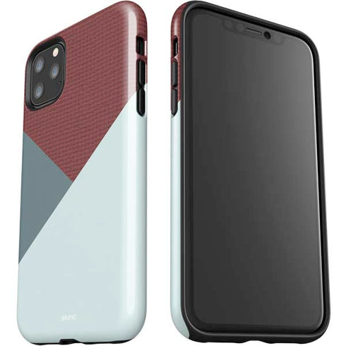 Marsala Triangle Shapes iPhone 11 Pro Max Impact Case