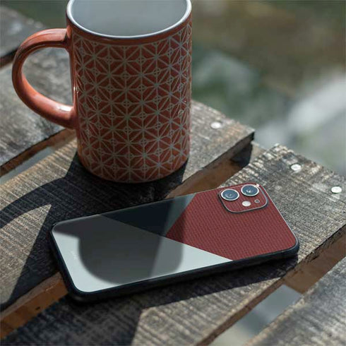 Marsala Triangle Shapes iPhone 11 Skin