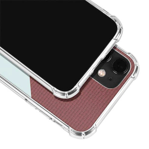 Marsala Triangle Shapes iPhone 12 Clear Case