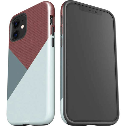 Marsala Triangle Shapes iPhone 12 Impact Case
