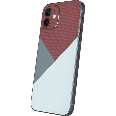 Marsala Triangle Shapes iPhone 12 Mini Skin