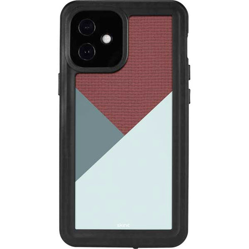 Marsala Triangle Shapes iPhone 12 Mini Waterproof Case