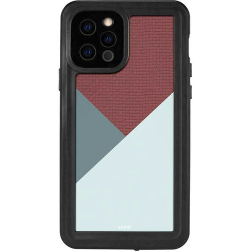 Marsala Triangle Shapes iPhone 12 Pro Waterproof Case