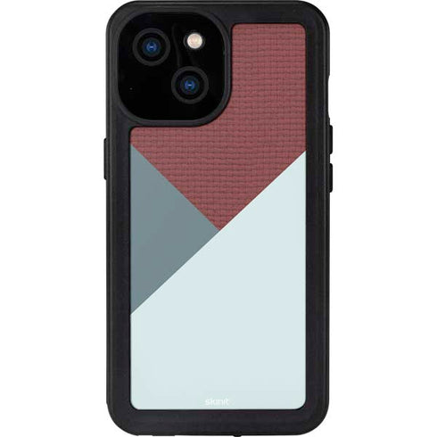Marsala Triangle Shapes iPhone 13 Mini Waterproof Case