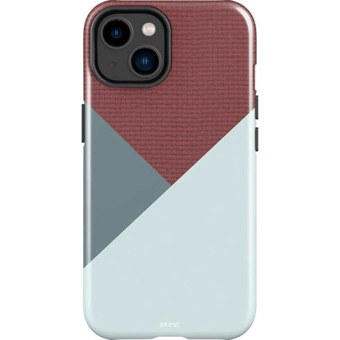 Marsala Triangle Shapes iPhone 14 Plus Impact Case