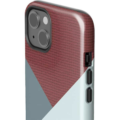 Marsala Triangle Shapes iPhone 14 Plus Impact Case