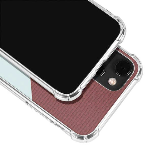 Marsala Triangle Shapes iPhone 14 Plus Clear Case