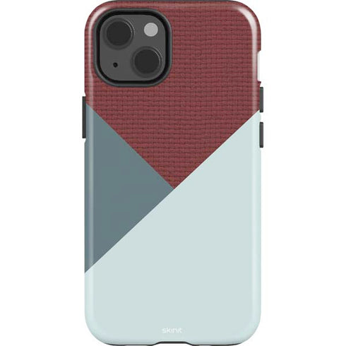 Marsala Triangle Shapes iPhone 15 Impact Case