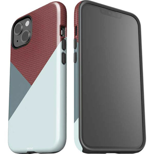 Marsala Triangle Shapes iPhone 15 Impact Case