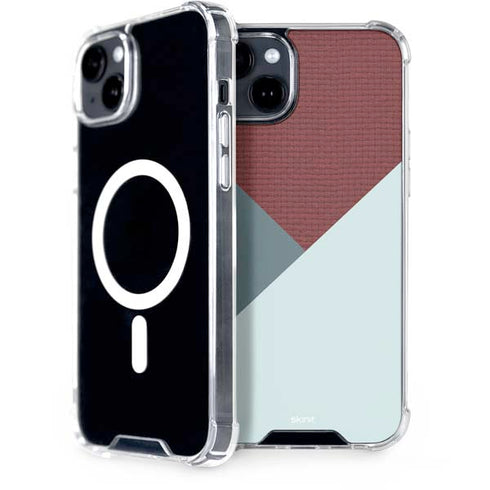 Marsala Triangle Shapes iPhone 15 Plus MagSafe Case