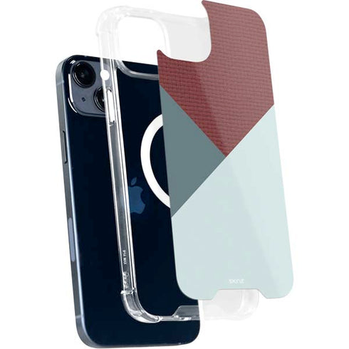 Marsala Triangle Shapes iPhone 15 Plus MagSafe Case