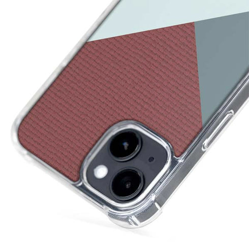 Marsala Triangle Shapes iPhone 15 Plus MagSafe Case