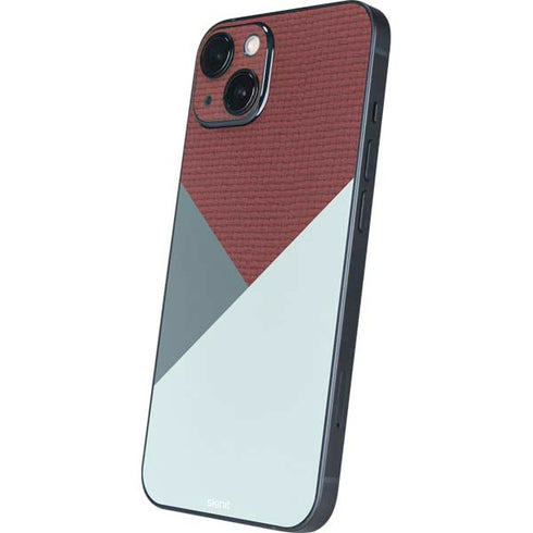 Marsala Triangle Shapes iPhone 14 Plus Skin