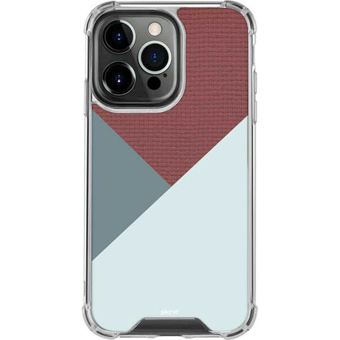 Marsala Triangle Shapes iPhone 15 Pro Clear Case