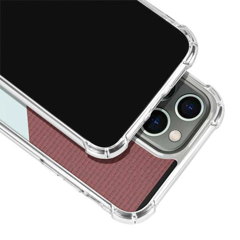 Marsala Triangle Shapes iPhone 15 Pro Clear Case