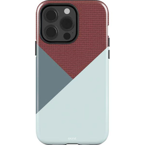Marsala Triangle Shapes iPhone 15 Pro Impact Case
