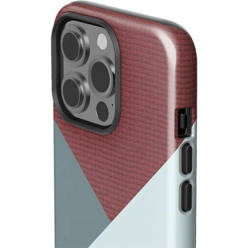 Marsala Triangle Shapes iPhone 15 Pro Impact Case