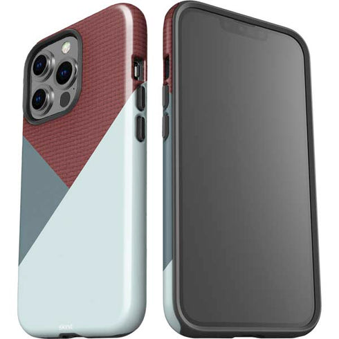 Marsala Triangle Shapes iPhone 14 Pro Impact Case