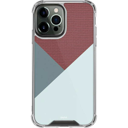 Marsala Triangle Shapes iPhone 14 Pro Max Clear Case