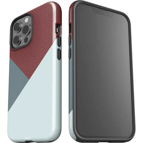 Marsala Triangle Shapes iPhone 14 Pro Max Impact Case
