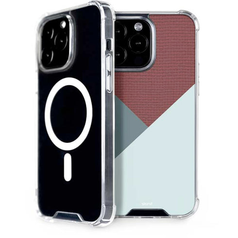 Marsala Triangle Shapes iPhone 14 Pro Max MagSafe Case