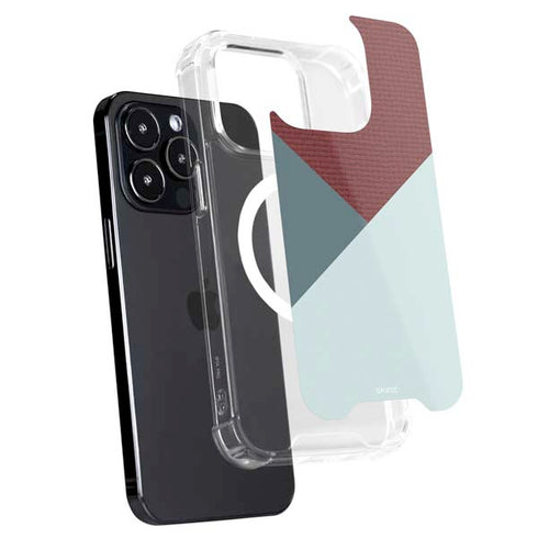 Marsala Triangle Shapes iPhone 15 Pro Max MagSafe Case