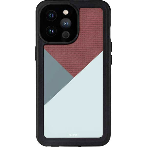 Marsala Triangle Shapes iPhone 14 Pro Max Waterproof Case