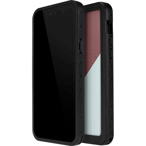 Marsala Triangle Shapes iPhone 15 Waterproof Case