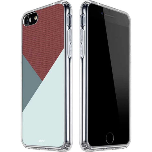 Marsala Triangle Shapes iPhone SE (2nd & 3rd Gen) Clear Case