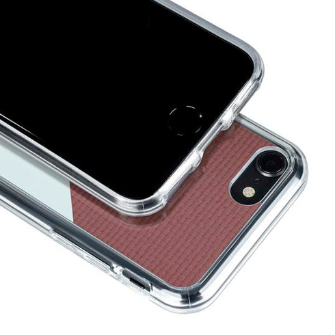 Marsala Triangle Shapes iPhone SE (2nd & 3rd Gen) Clear Case