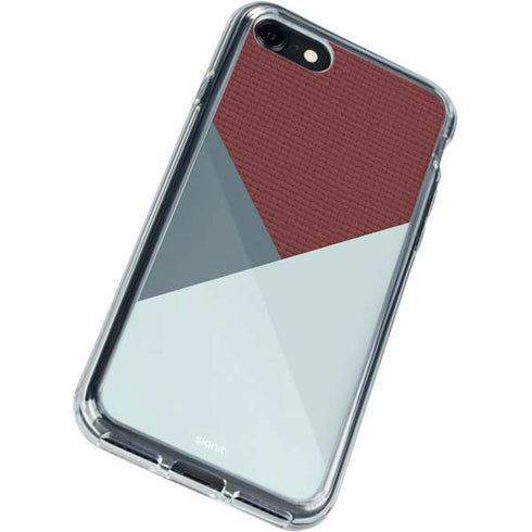 Marsala Triangle Shapes iPhone SE (2nd & 3rd Gen) Clear Case