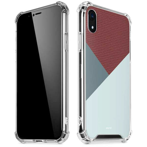 Marsala Triangle Shapes iPhone XR Clear Case