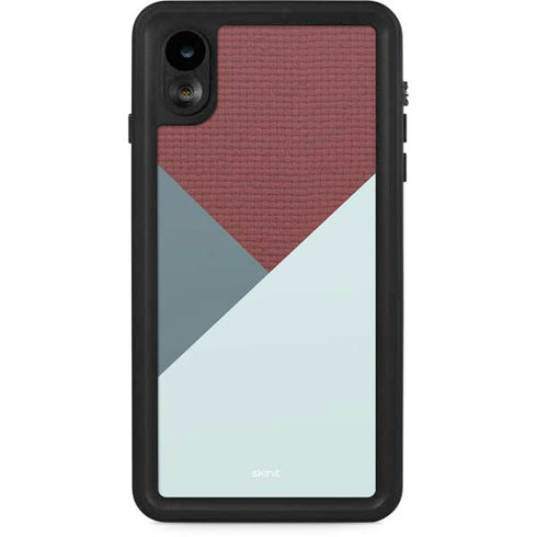 Marsala Triangle Shapes iPhone XR Waterproof Case