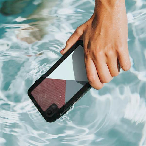 Marsala Triangle Shapes iPhone XR Waterproof Case