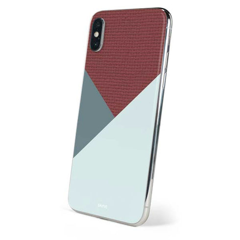 Marsala Triangle Shapes iPhone XS Skin