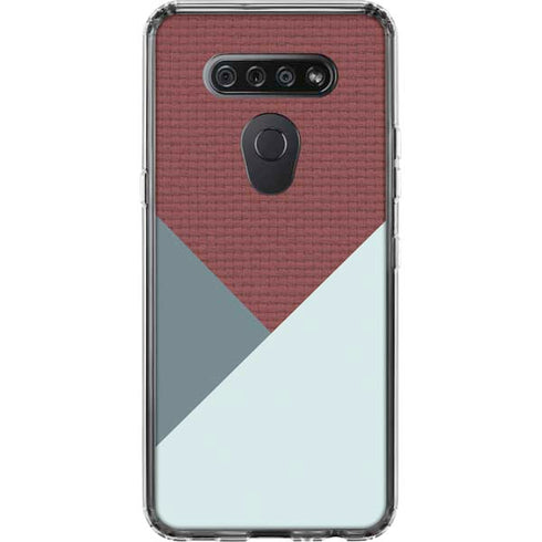 Marsala Triangle Shapes LG K51/Q51 Clear Case