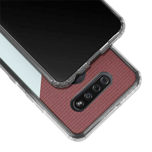 Marsala Triangle Shapes LG K51/Q51 Clear Case
